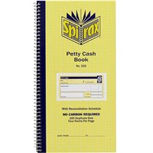 PETTY CASH BOOK SPIRAX 552 DUPLICATE (EACH=1) (PACK=10)
