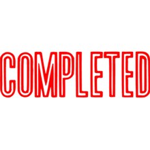 STAMP SELF INKING PRE INKED MESSAGE STAMP ' COMPLETED ' RED INK