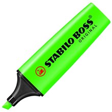 HIGHLIGHTER STABILO BOSS CHISEL NIB GREEN (EACH=1) (PACK=10)