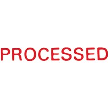 STAMP XSTAMPER CX-BN 1314 MESSAGE STAMP ' PROCESSED ' RED