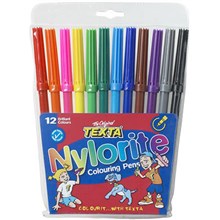 TEXTA MARKERS NYLORITE COLOURING PENS 12PK