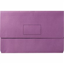 DOCUMENT WALLET MARBIG SLIMPICK FOOLSCAP BRIGHT PURPLE 10PK
