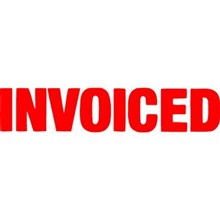 STAMP XSTAMPER SELF INKING PRE INKED 1532 ' INVOICED ' RED INK