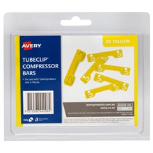 TUBECLIP FILE COMPRESSOR BAR AVERY 44008Y YELLOW 25