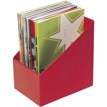 BOOK MAGAZINE BOX MARBIG FILE LARGE RED 5PK