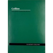 ACCOUNT BOOK COLLINS 10318 SERIES A60 ACCOUNT AND ANALYSIS BOOK 18MC 18 MONEY COLUMN A4 60 LEAF GREEN