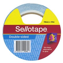 SELLOTAPE DOUBLE SIDED TAPE MEDIUM 18MM X 33M