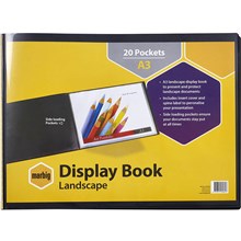 DISPLAY BOOK A3 LANDSCAPE MARBIG 2018702 20 POCKET