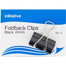 CLIP FOLDBACK INITIATIVE 41MM BLACK 12PK