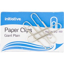 PAPER CLIP GIANT PLAIN 50MM 100PK