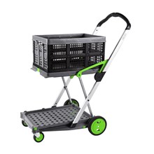 TROLLEY CLAX UTILITY CART FOLDING 60KG CAPACITY GREEN / BLACK