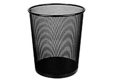 RUBBISH BIN WASTE PAPER GARBAGE MESH 27L BLACK