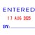 STAMP DESKMATE SELF-INKING DATER STAMP ' ENTERED ' & DATE BLUE/RED
