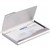 BUSINESS CARD HOLDER BOX 20 CAPACITY ALUMINIUM WITH FOLD DOWN COVER FITS CARDS UP TO 90MM X 55MM SILVER