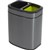 BIN COMPASS RECYCLING BIN RECTANGULAR TITANIUM 10 LITRE