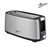 TOASTER NERO 4 SLICE LONG STAINLESS STEEL