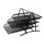 DOCUMENT TRAY MESH 3 TIER BLACK